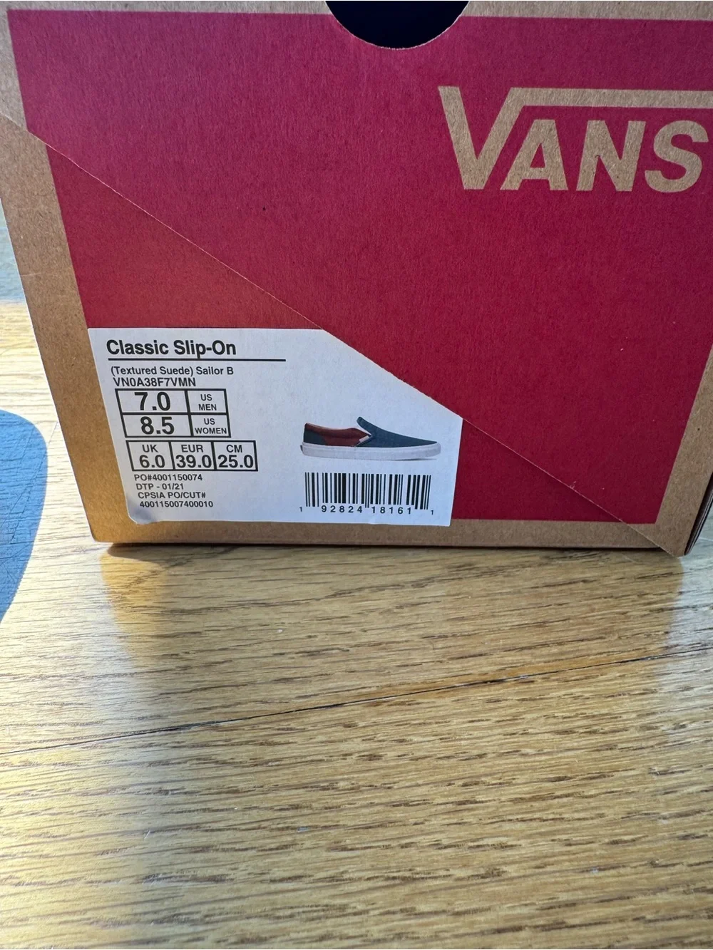 Vans Women’s Slip-On Two-Tone Navy and Burgundy